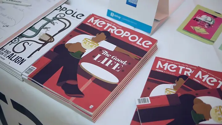A Metropole magazine cover that finishes its coffee, by Lilly Panholzer