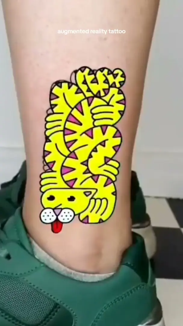 Ink that plays its animation on skin, by Verena Mack